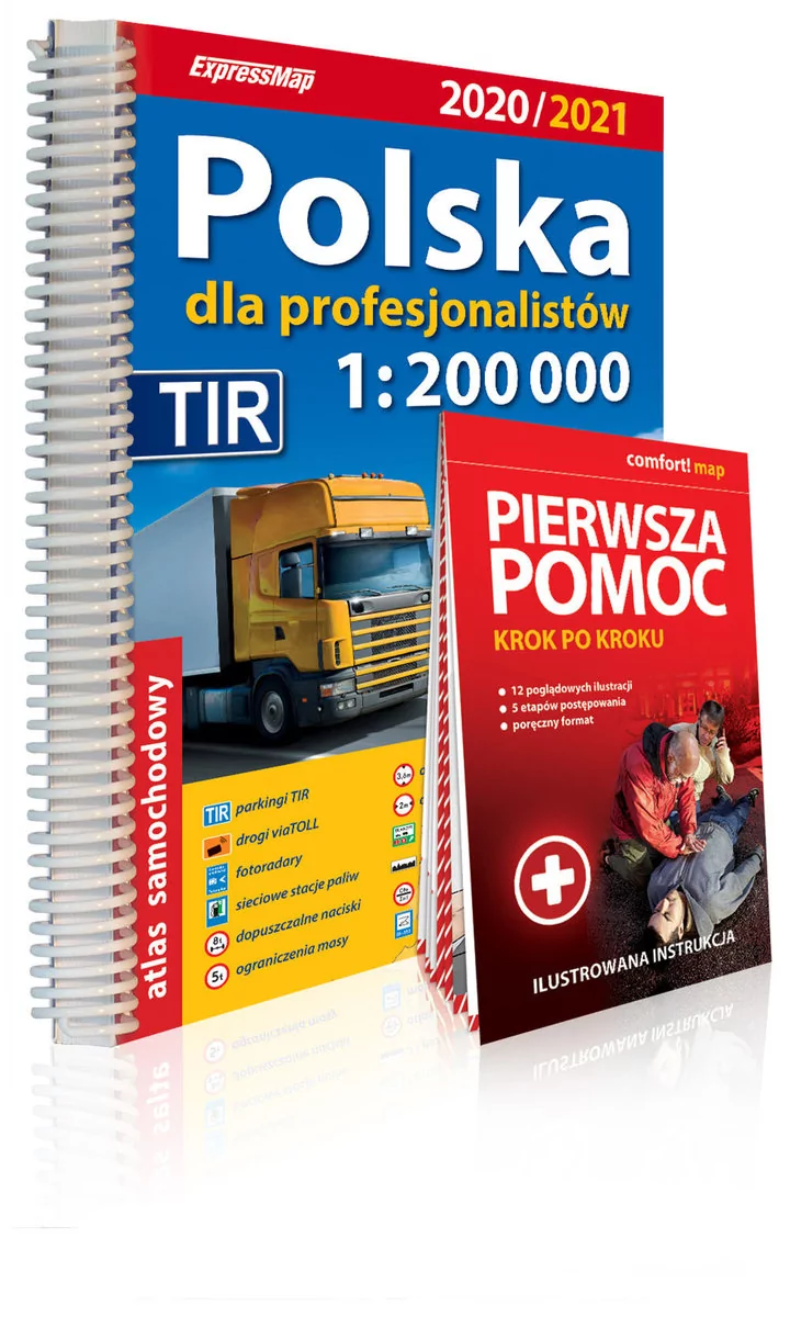 Polska dla profesjonalistów. Atlas samochodowy + instrukcja pierwszej pomocy 1:200 000