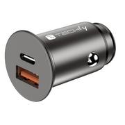 Ładowarki samochodowe - Techly Superspeed Ładowarka Samochodowa Usb-C/A, 38W, 3A, 5-12V - miniaturka - grafika 1