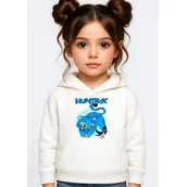 Bluzy dla dziewczynek - BLUZA DZIECIĘCA DERPY KOT DEMON HUNTERS HUNTRIX 110-116 Z KAPTUREM - miniaturka - grafika 1