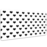 Podkładki na biurko - Podkładka mata ochrona biurka Czarne serca 100x50cm, Dywanomat - miniaturka - grafika 1
