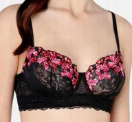Biustonosze - Intimissimi biustonosz bardotka, balkonetka czarny rozmiar 75B - miniaturka - grafika 1