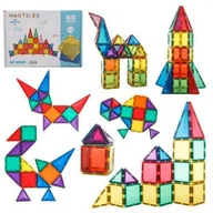 Klocki - Magnetyczne klocki konstrukcyjne Magtiles AMAYA, 60 szt. - miniaturka - grafika 1