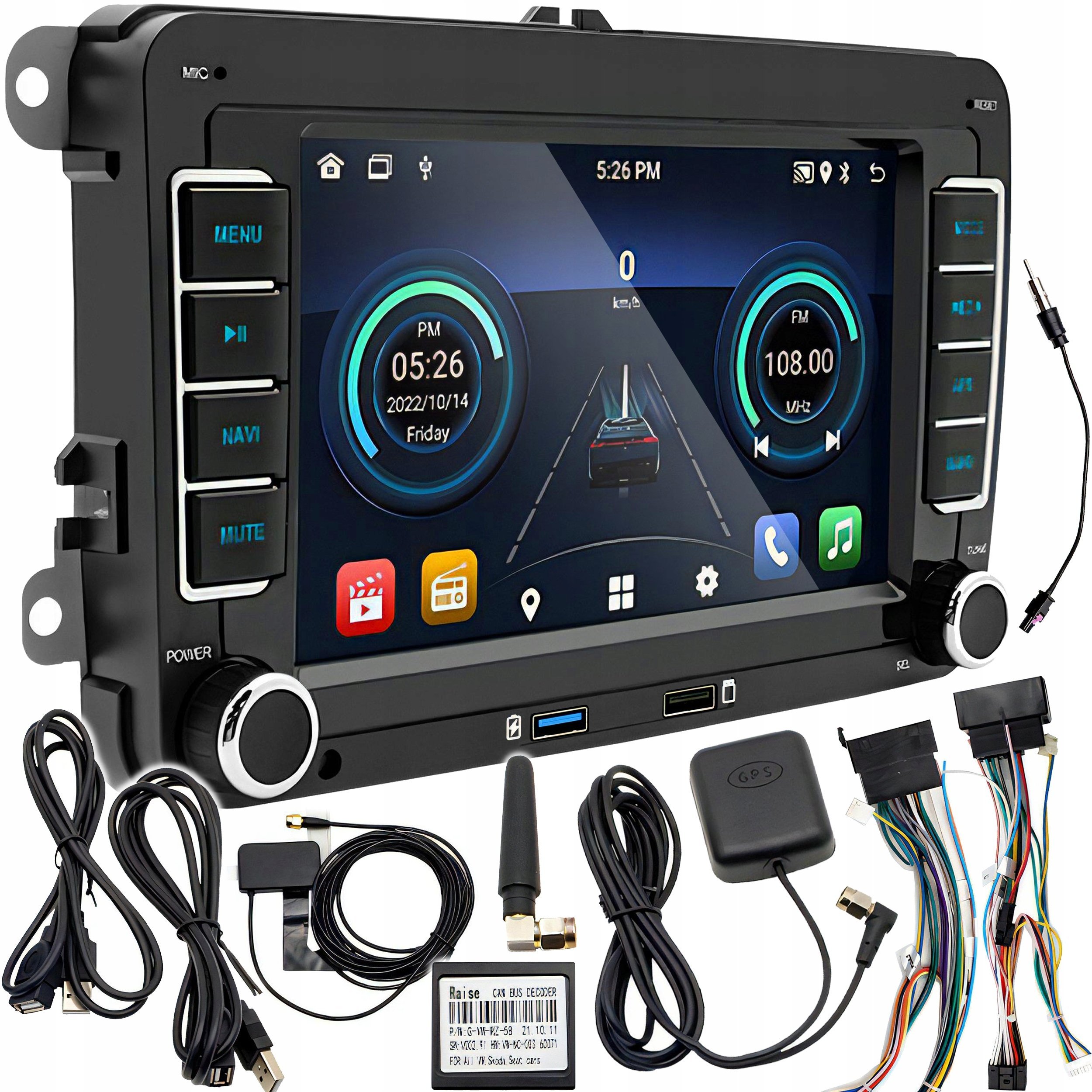 Renew Force RADIO NAWIGACJA ANDROID 13 CARPLAY VW PASSAT B6 B7 GOLF 5 6 TIGAUAN TOURAN