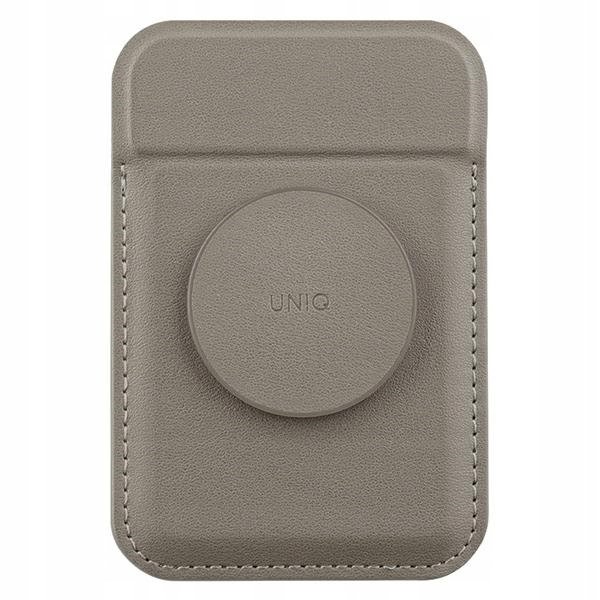Uniq Flixa magnetyczny portfel na kartyz podpórką szary/flint grey MagSafe