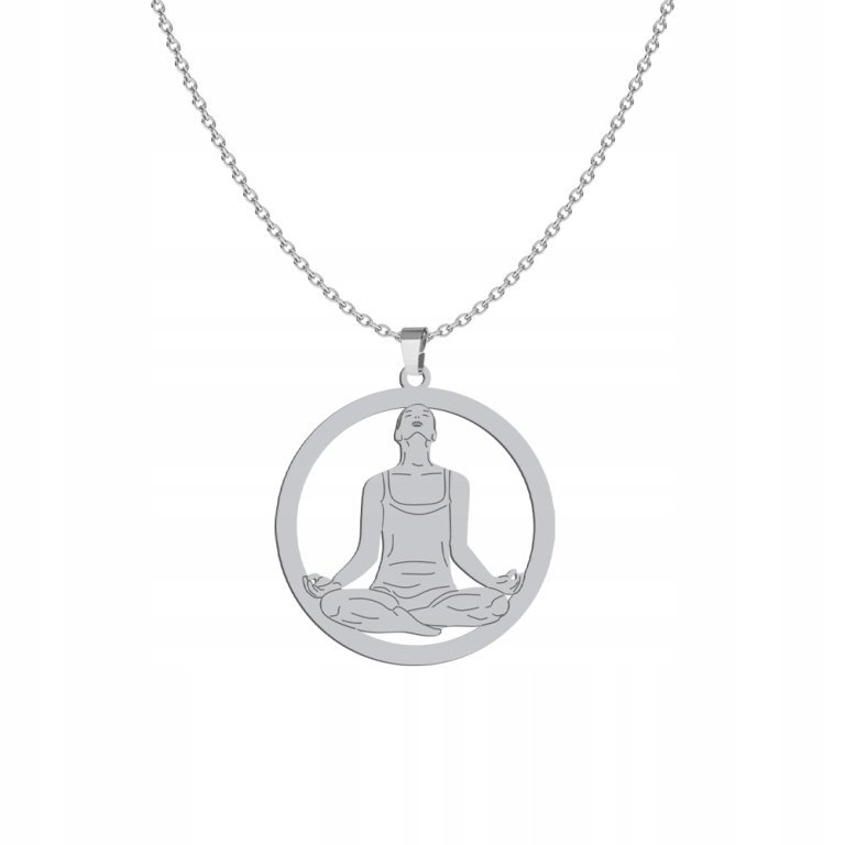 Srebrny Naszyjnik Kwiat Lotosu GRAWER DEDYKACJA