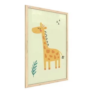 Obraz pastelowy „Żyrafa Kinia” 60x40cm w ramie drewnianej naturalnej - Obrazy i zdjęcia na płótnie - miniaturka - grafika 1