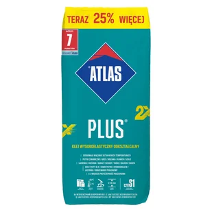 Zaprawa klejowa PLUS 25 kg ATLAS - Kleje i inne preparaty budowlane - miniaturka - grafika 1