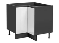 Szafki kuchenne - Szafka kuchenna, narożna, Dalia, 90x56x87 cm, biały, grafit, połysk - miniaturka - grafika 1