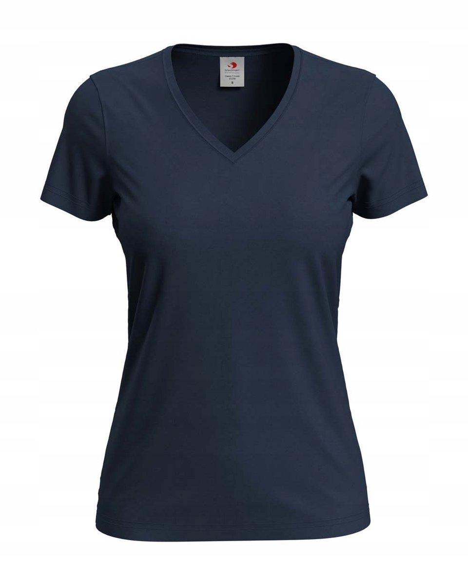 Koszulka damska T-shirt damski Stedman V-neck ST2700 Blue Midnight XL