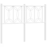 Inne meble do sypialni - vidaXL Metalowe wezgłowie, białe, 120 cm - miniaturka - grafika 1