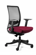 Fotele i krzesła biurowe - Fotel biurowy, ergonomiczny, Anggun - M, burgundy, czarny - miniaturka - grafika 1