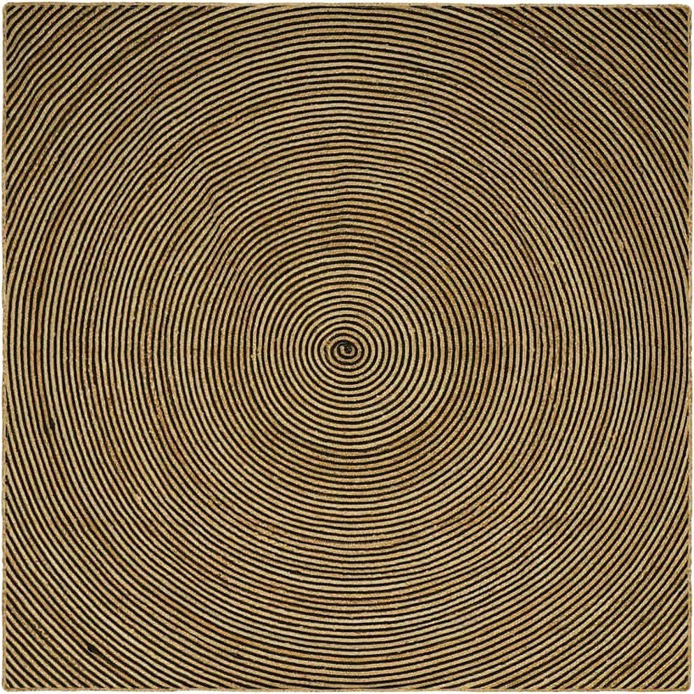 vidaXL Dywan Naturalny i czarny 300 x 300 cm Juta