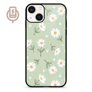 Stokrotki pistacja - iPhone 13 mini Etui szklane flexible indukcyjne - Etui i futerały do telefonów Stokrotki pistacja - iPhone 13 mini Etui szklane flexible indukcyjne - Etui i futerały do telefonów - miniaturka - grafika 1