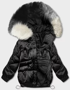 KRÓTKA KURTKA OVERSIZE CZARNA (H-1109-01) - Z-DESIGN - Kurtki damskie - miniaturka - grafika 1