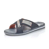 Klapki i japonki męskie - Rieker klapki męskie 21539, niebieski granatowy Grigio 14, 44 EU - miniaturka - grafika 1