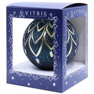 Bombki - Bombka szklana dekor bogaty 150 mm VELVET GREEN 1 szt - miniaturka - grafika 1