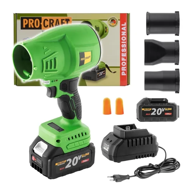 Procraft Pb18 Dmuchawa Akumulatorowa 20v 3ah Bezszczotkowa 372m3/h