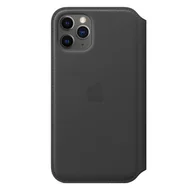 Etui i futerały do telefonów - APPLE LEATHER FOLIO CASE MX082ZM/A IPHONE 11 PRO MAX BLACK ORYGINALNA PLOMBA - miniaturka - grafika 1