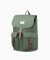 Plecaki - PUCCINI Zielony materiałowy plecak z kieszeniami - miniaturka - grafika 1