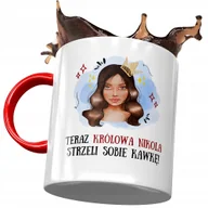 Kubki - Kubek Czerwony Dla Nikoli Żony Siostry na Prezent z Nadrukiem ze Zdjęciem + Opakowanie na prezent (wzór 02) - miniaturka - grafika 1