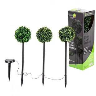 Zestaw lamp solarnych 3 kul bukszpanowych 27led - Lampy ogrodowe - miniaturka - grafika 2