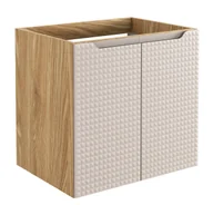 Szafki łazienkowe - Beżowa nowoczesna szafka pod umywalkę N0-H01 - miniaturka - grafika 1