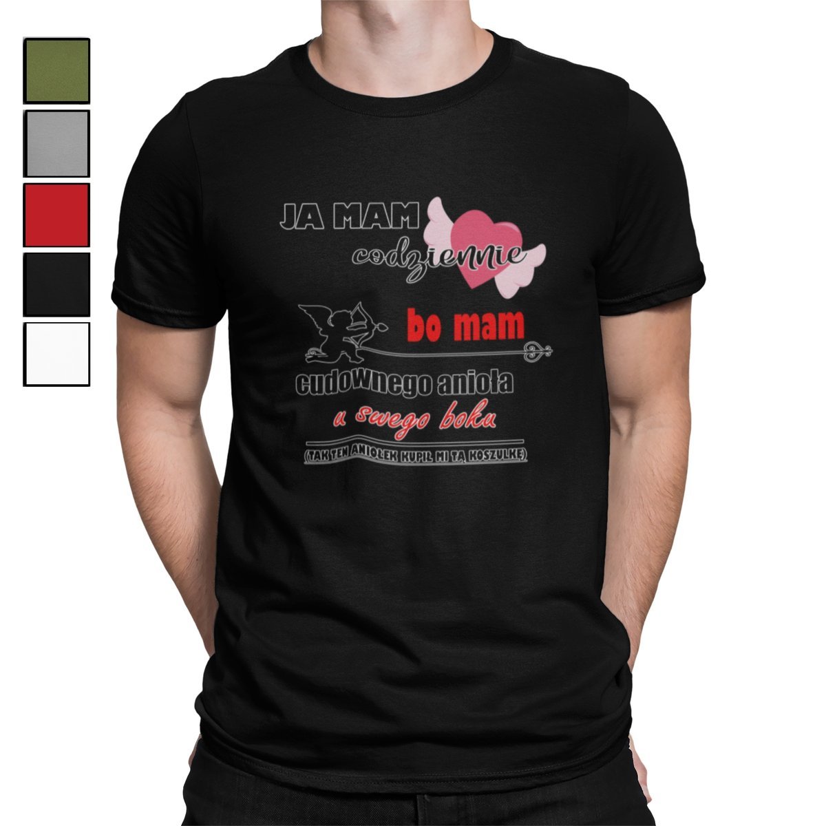 KOSZULKA T-SHIRT MĘSKA PREZENT DLA NIEGO WALENTYNKI ŚMIESZNE NAPISY - XS