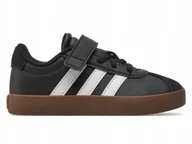 Buty dla dziewczynek - BUTY dziecięce ADIDAS VL COURT ID9154 czarne sportowe modne na rzepę 29 - miniaturka - grafika 1