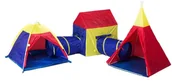 Namioty i tipi dla dzieci - Coil Zestaw Namiotów Dla Dzieci 5W1 Domek Tunele Tipi Wigwam - miniaturka - grafika 1