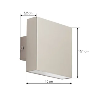 Lindby Dilvana kinkiet zewnętrzny LED 10 cm - Lampy ogrodowe - miniaturka - grafika 2
