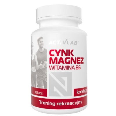 Kompleks witamin i minerałów ACTIVLAB Cynk + Magnez + Witamina B6 (30 kapsułek)