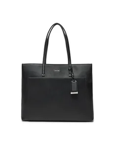 Calvin Klein Torebka Ck Must Medium Shopper_Caviar K60K613086 Czarny - Torebki damskie - miniaturka - grafika 1
