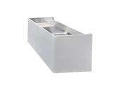 Lampy ścienne - Azzardo Kinkiet LAMPA ścienna GAMBINO 2 LC8005-2WH prostokątna OPRAWA metalowa LED 12W minimalistyczna IP44 biała LC8005-2WH - miniaturka - grafika 1