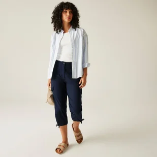 Regatta Damskie spodnie capri Shorebella Niebieski, Rozmiar: 42 - Spodnie sportowe damskie - miniaturka - grafika 1