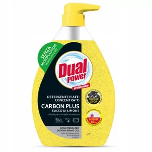 Dual Power DUAL POWER ULTRA Skoncentrowany płyn do mycia naczyń, CARBON PLUS LEMON , 600 ml 8054633838518 - Płyny do naczyń - miniaturka - grafika 1