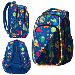 Patio Plecak Coolpack Led Strike S (A18206) Funny Monsters - 94702CP - Plecaki szkolne i tornistry - miniaturka - grafika 1