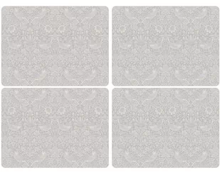 Pimpernel, Podkładki Korkowe 4X - William Morris/Strawberry Thief Grey, Duże - Obrusy i serwetki - miniaturka - grafika 1