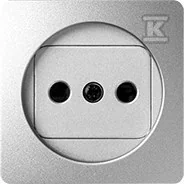 Kontakt Simon KONTAKT_SIMON Plakietka gniazda pojedynczego bez uziemienia DETAIL 82 Aluminium 82040-93 - Klawisze i ramki - miniaturka - grafika 1