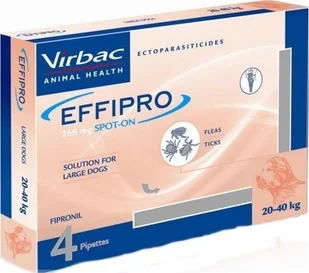 VIRBAC EFFIPRO Spot-On pies L 20-40 kg pipeta 4 x 2,68ml - Artykuły przeciw pasożytom - miniaturka - grafika 1