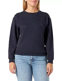 Armani Exchange Damska bluza bawełniana z wytłoczonym logo, Soul, S - Bluzy damskie - miniaturka - grafika 1