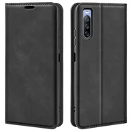 Portfele - Dla Sony Xperia 10 IV Portfel Flip Cover 3 Miejsca na karty Automatycznie wchłaniana skóra Touch Feeling Stand Folio Ph Czarny Style B Sony Xperia ... - miniaturka - grafika 1