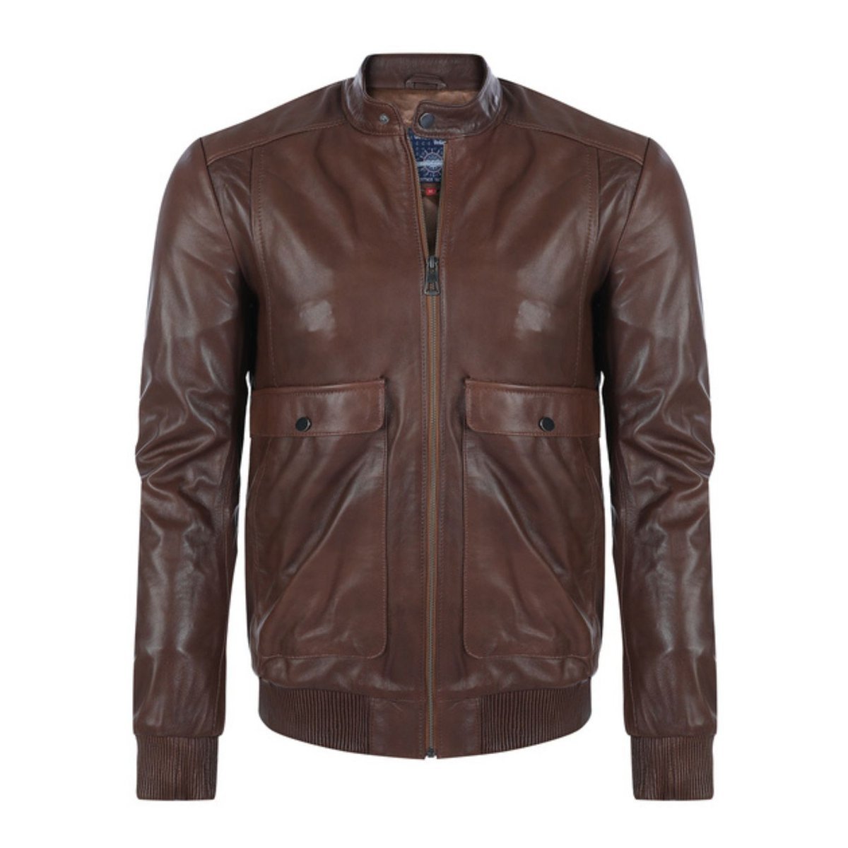 Kurtka męska skórzana Giorgio di Mare brązowa pilotka-S