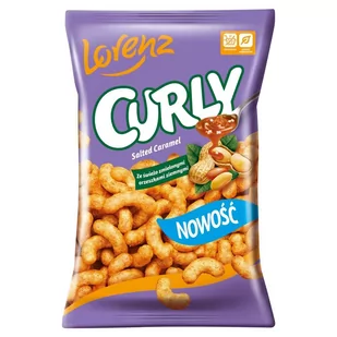 Lorenz Curly Chrupki kukurydziane o smaku słonego karmelu 100 g - Chrupki - miniaturka - grafika 1