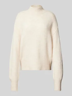Sweter z dzianiny ze stójką model ‘ANNE’ - Swetry damskie - miniaturka - grafika 1
