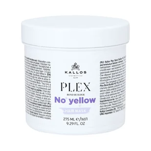 KALLOS PLEX NO YELLOW Maska do włosów blond z kompleksem protein roślinnych i peptydów 275ml - Maski do włosów - miniaturka - grafika 1
