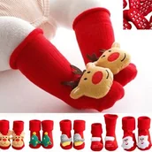 Skarpetki dla dzieci - Skarpetki Dziecięce ABS Stopki Anytpoślizgowe Prezent Mikołaj - miniaturka - grafika 1