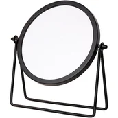 Lusterka do makijażu - Lustro do makijażu, lustro stojące, lustro stołowe, okrągłe, obrotowe 360°, konstrukcja ramy (czarne) - miniaturka - grafika 1