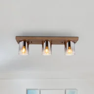 Lampy sufitowe - Globo Lampa sufitowa Underwood, możliwość ściemniania, aluminiowy / szary / cynkowy, salon / jadalnia, szkło - miniaturka - grafika 1