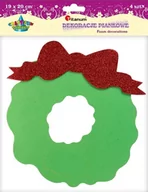 Ozdoby bożonarodzeniowe - TITANUM Wieniec z pianki Big z brokatową gwiazdą 19x20 - miniaturka - grafika 1