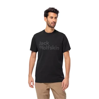 Koszulki męskie - Koszulka męska Jack Wolfskin ESSENTIAL LOGO T M black - S - grafika 1